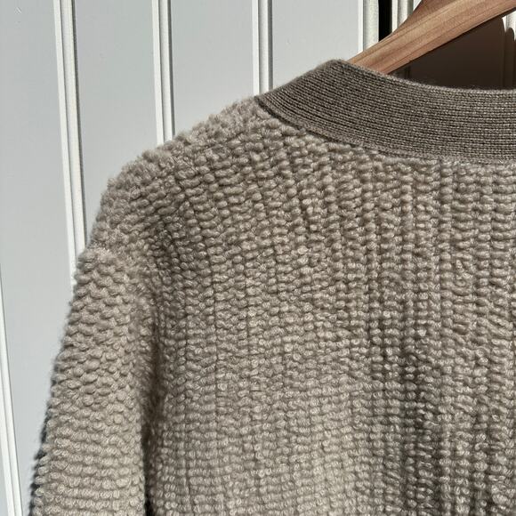 Lisa Yang Sonia Cardigan Sweater Sand Mole Bouclé Knit Cashmere Sz 1 S / M $890 - Picture 13 of 16